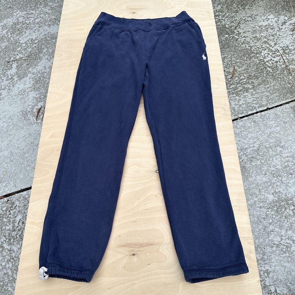 Vintage Polo Ralph Lauren Navy Blue Heavyweight Sweatpants Joggers Size S
